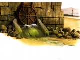 Illustration of Seaweeds on Sewage outlet (Enteromorpha liza) (#0853)
